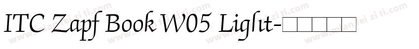 ITC Zapf Book W05 Light字体转换